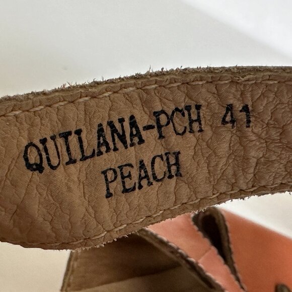 L'Artiste By Spring Step Sandals Women's Size US 10 EU 41 Quilana Peach - Picture 10 of 11